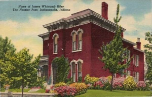 Postal Lino Hogar de James Whitcomb Riley Hoosier Poeta Indianápolis EN PC884 - Imagen 1 de 2