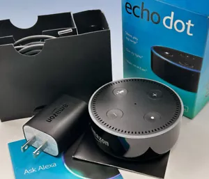 Amazon Echo Dot 2nd Generation Smart Speaker w Alexa Voice - Black - Picture 1 of 2