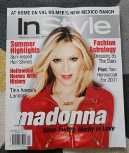 RARE AUSTRALIAN Madonna On The Cover Of In Style Magazine January 2001 GOOD COND - Picture 1 of 5