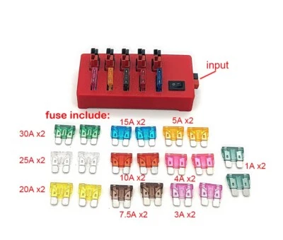 FAYMO 6 way Fused DC power splitter distribution fits Anderson Powerpole connector R