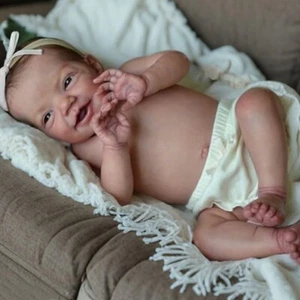 Pinky Reborn Baby Puppe Ganzkörper Silikon Puppe Mädchen, 20 Zoll Realistische Puppe Baby - Bild 1 von 3