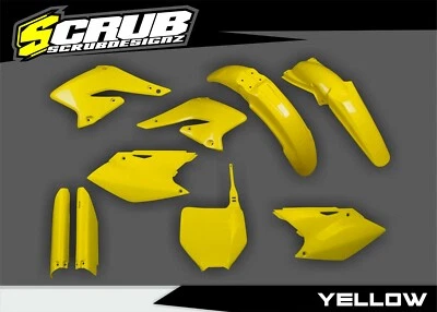 Kit de carrocería de plástico para motocross Suzuki RMZ250 2004-2006 negro/blanco/amarillo Foto 1 de 4