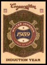 2012 Panini Cooperstown Hof Classes Induction Year Walter Johnson #2