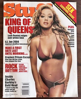 Stuff Magazine Feb 2002 Leah Remini "King of Queens" Rare - Image 1 of 2