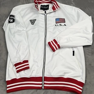 Koman Sports USA Track Jacket Mens 2XL White #5 - Picture 1 of 12