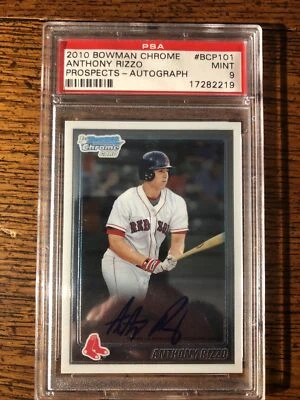 2010 bowman chrome anthony rizzo auto psa 9 - Image 1 of 3