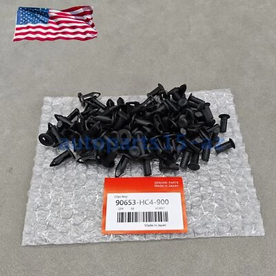 New ! 50PCS ATV Retainer Clips Push Pin Splash Guard Body Panel For Honda 8mm Foto 1 de 4