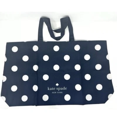 New Kate Spade Tote Navy White Polka Dot 25" x 15" XLarge Shopping Tote - Image 1 of 4
