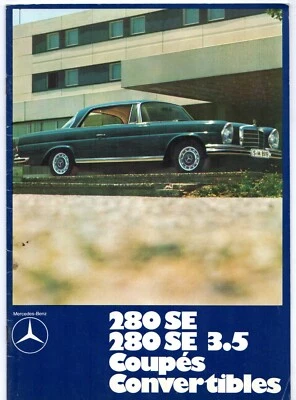 Mercedes-Benz 280 SE & SE 3.5 Coupe & Convertible 1969-1971 UK Market Brochure - Image 1 of 2