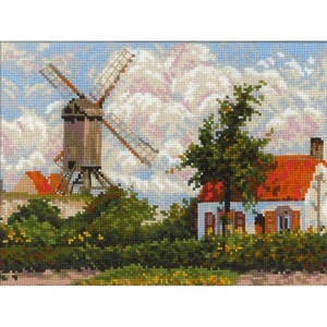Kreuzstich Packung Windmühle IN Knokke 1702 Riolis - Picture 1 of 5