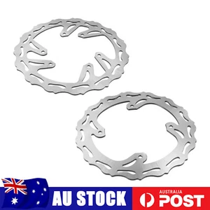 Front and Rear Brake Disc Rotors for Honda CRF250R 2004-2014 CRF450R 2002-2014 - Picture 1 of 8