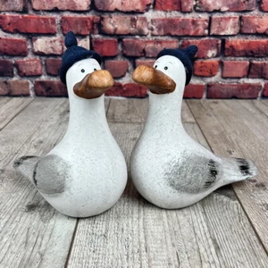 Deko Figur Möwe im 2er-Set Hinnerk mit Pudelmütze 18cm - Bild 1 von 4