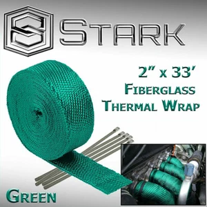 Cabezal colector de fibra de vidrio de 2" x 33' en pies cinta térmica envolvente lazos VERDES - Imagen 1 de 3