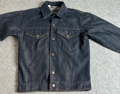 Vintage LEVI’S Trucker Jacket Boys 20 Women’s S USA Denim 70’s Dark Wash - Image 1 of 4