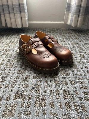 Vintage Dr. Martens Brown Leather Loafers 8065 Mary Jane’s Size 8 Woman’s - Image 1 of 4