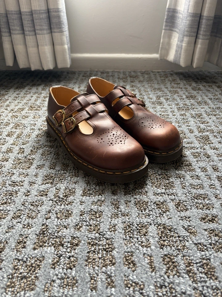 Mocasines vintage de cuero marrón Dr. Martens 8065 Mary Jane’s talla 8 para mujer Foto 1 de 4