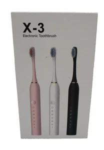 Cepillo de dientes eléctrico X-3, negro con 8 cabezales de repuesto y cargador - Imagen 1 de 3