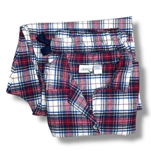 Pigiama donna Vermont Country Store portoghese in flanella di cotone avorio a quadri taglia 4X - Foto 1 di 12