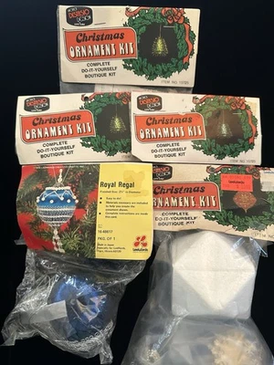 Lote 5 kits artesanales de adornos navideños con cuentas de lentejuelas Lee Wards de colección ¡NUEVO EN PAQUETE! Foto 1 de 4