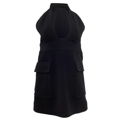 Mini Vestido Saint Laurent Cuello Tortuga Corte En Lana Mujer Negro Talla 38 Foto 1 de 4
