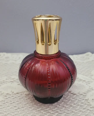 VG Lámpara Berger Corona Roja Diseño Borde Dorado Francia 5.75" Foto 1 de 4