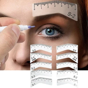 Augenbrauen Schablone Set Mit 5 Vorlagen Für Perfekte Form Natürlich Europäisch - Picture 1 of 8
