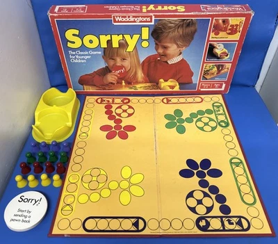 Vintage Sorry! Family Board Game - Waddingtons 1983 - 100% Complete - Image 1 of 4