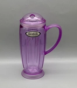 2001 Starbucks Barista Rocket Purple Plastic Travel Tumbler Becher 16 oz Rarität Farbe - Bild 1 von 8