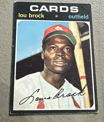 1971 Topps   LOU  BROCK  Baseball  Card  #625. EX - Image 1 of 4