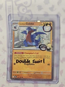 Cynthia's Gabite 103/182 2025 Destined Rivals Cosmos Holo Double Swirl!! NM - Picture 1 of 5