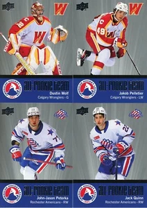 LOTE DE CARTAS DE HOCKEY UD AHL DE EQUIPO TODO NOVATO U22-23 22-23 mazo superior - Imagen 1 de 5