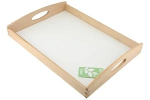 Acense Wooden Serving Tray with Handles, 12" x 9" - Picture 1 of 1