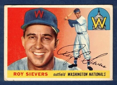 1955 Topps Roy Sievers #16 Washington Nationals VG+ - Image 1 of 2