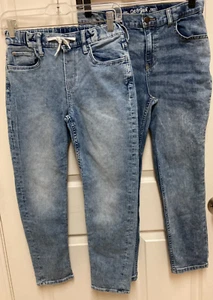 LOT of 2 Boys Denim Jeans-H&M Relaxed Straight + Cat & Jack Skinny (Size 14) - Picture 1 of 7