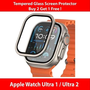 Titanium Tempered Glass Screen Protector For Apple Watch Ultra Series 1 / 2 49mm - Picture 1 of 7