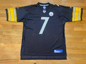 NFL Reebok Pittsburgh Steelers Ben Roethlisberger #7 Mens Football Jersey Sz XL - Picture 1 of 4