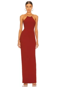 Nookie Lexi Chain Gown in Rust Orange Red Elegant M NWT $299 - Picture 1 of 3
