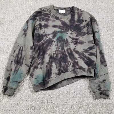 Sudadera Collina Strada para mujer XS gris helado tie dye dobladillo curvo cuello redondo EE. UU. Foto 1 de 4