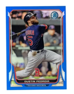 2014 Bowman Chrome Dustin Pedroia /250 Blue Refractor #194 Red Sox - Picture 1 of 2