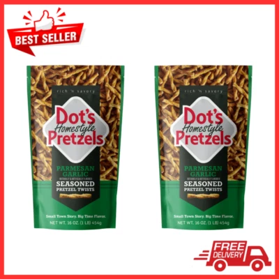 Paquete de 2 Pretzels Dot's Homestyle Parmesano Ajo Sazonado Pretzel Twists, 16 OZ Foto 1 de 4