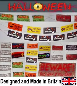 Happy Halloween Trick Treat Banner Bunting Party Garland Hanging Decoration sign - Picture 1 of 47