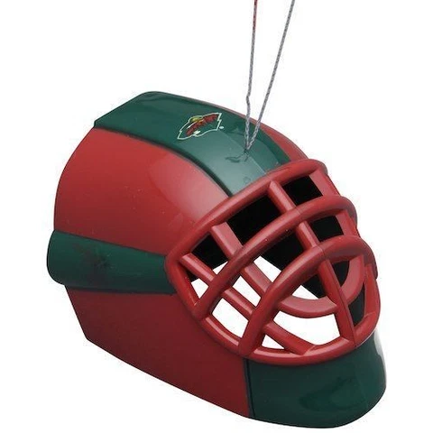Minnesota Wild Goalie Mask Hockey Helmet Plastic Christmas Tree Holiday Ornament Cover