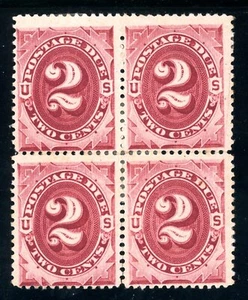 USAstamps Unused FVF US Postage Due Block Scott J23 OG MHR - Picture 1 of 2