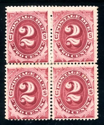 USAstamps Unused FVF US Postage Due Block Scott J23 OG MHR - Image 1 of 2