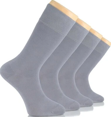 Calcetines de vestir de bambú para hombre Hugh Ugoli punta sin costuras, calcetines finos, 4 pares 8-12 Foto 1 de 4