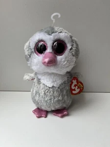 Ty Beanie Boos Olive der Pinguin (oder Eule) 6 Zoll/15 cm 2017 TySilk Stofftier mit Etikett - Bild 1 von 6
