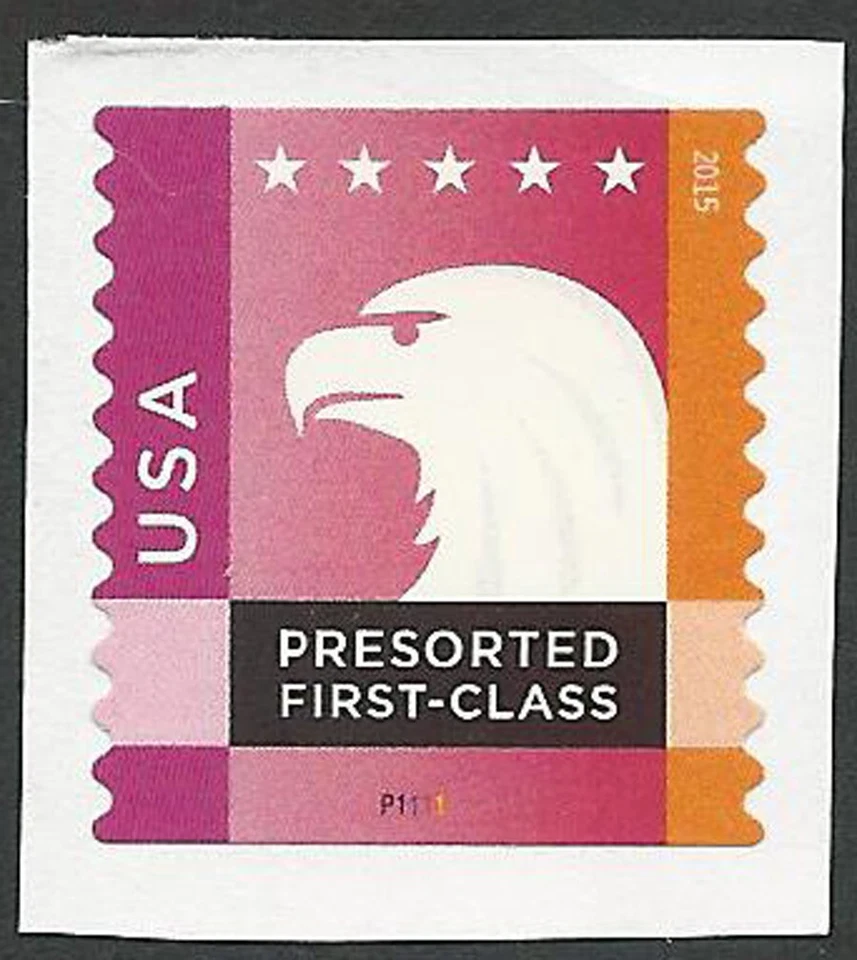 Scott# 5016, Red Violet  spectrum Eagle, Plate Number Coil #P1111 - Image 1 of 1