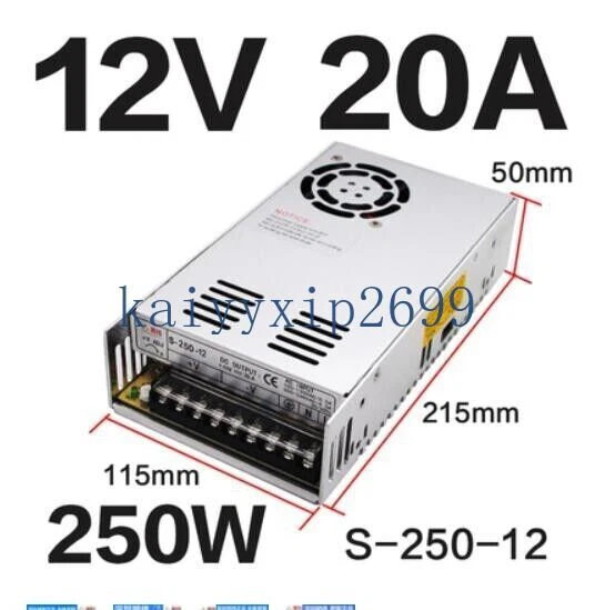 1PCS Meanwell S-250-12 OUTPUT 12V 20A transformer DC switching power box NEW - Image 1 of 1