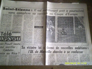 1969 FOOTBALL SAINT ETIENNE ELIMINE BAYERN MUNICH KEITA REVELLI 4 ARTICLES - Imagen 1 de 4