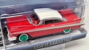 Greenlight 1/64 - Plymouth Fury 1958 Christine - Green Wheel Chase Car - Picture 1 of 3